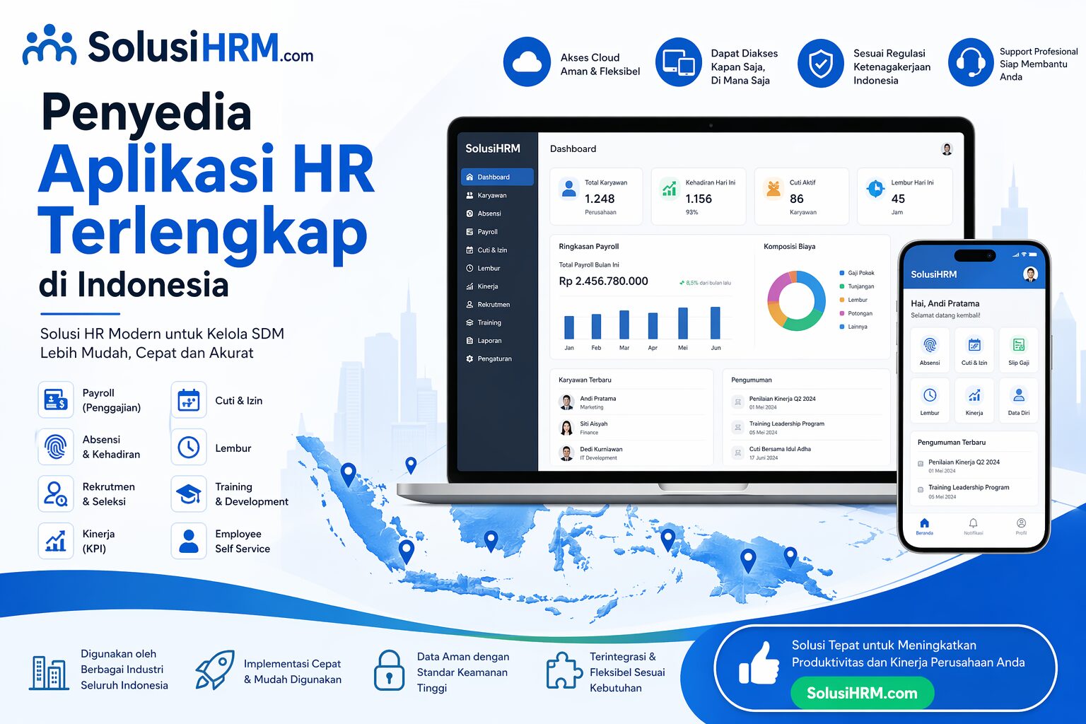 Jasa Pembuatan Sistem Absensi Karyawan | Jasa Pembuatan Aplikasi Absensi | Jasa Pembuatan Sistem HRIS & Payroll Custom Profesional